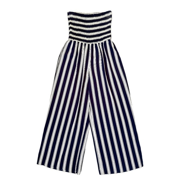 MLLE GABRIELLE,NWOT,STRAPLESS, ONEPIECE JUMPSUIT IN CLASSIC NAVY & WHITE.SIZE XL - Picture 1 of 5
